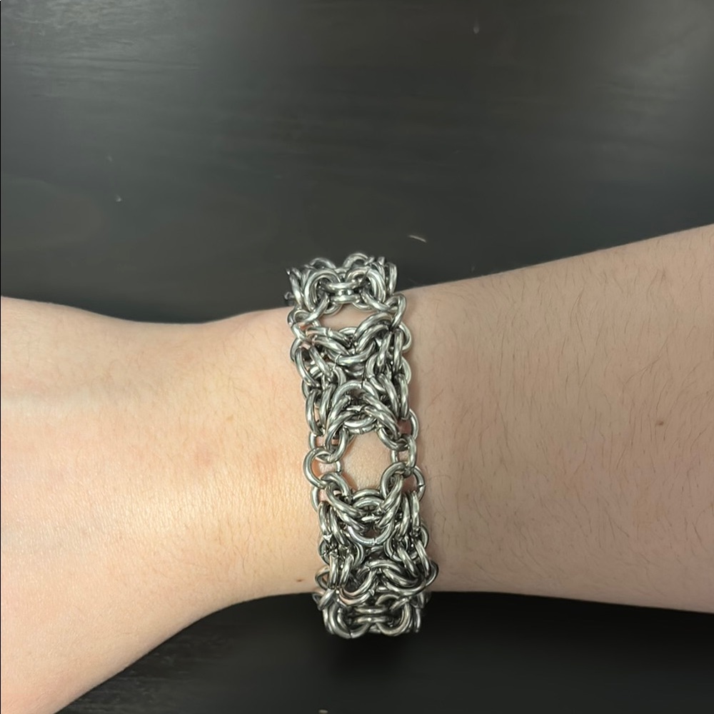 Intricate Silver Byzantine Bracelet